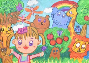 CHAU-TSZ-HEI_AGE-5-_HURRAY-LETS-CELEBRATE_PAINT-ON-A3-PAPER