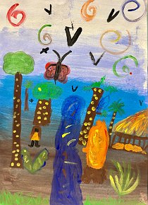 Jess, Rainforest, age 9, Tettenhall College, UK.