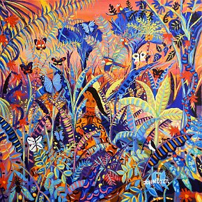 Vana. The Spirit of our shadows. 100cm x 100cm acrylic on canvas