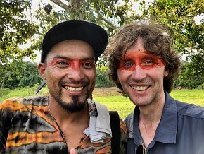 Artists Nixiwaka Yawanawá and John Dyer