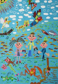 CHAN-PO-CHI-ANGELO_AGE-5_EXPLORING-THE-RAINFOREST_PAINT-ON-A2-PAPER_SCHOOL-OF-CREATIVITY_HONG-KONG_CHINA