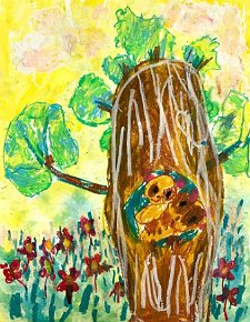 Cheung Yuen Shan,Age 4,Hong Kong,A3 Oil Pastel and Water Colour on paper