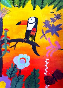 Sydny. Year 8. Great sankey high school. Warrington. Uk. Acrylic on card