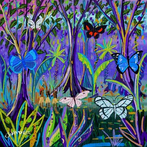 Spiritual Butterflies. Procreate digital painting by John Dyer