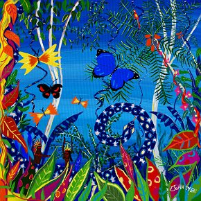 Medicine Plants, Amazon Rainforest. Procreate digital painting by John Dyer