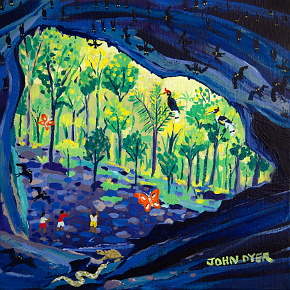 12x12 inches Acrylic on canvas. Borneo