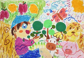 CHAN-HEI-TONG_-AGE-4_-BLOW-UP-TO-THIS-BEAUTY_-PAINT-ON-A3-PAPER