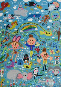 CHAN-PO-CHI-ANGELO_-AGE-5_-PLAYING-WITH-THE-LOVELY-ANIMALS_-PAINT-ON-A2-PAPER