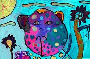 Kitty-Sumner-Age-7-Clouded-leopard-A2-Mixed-Media-S.Anselms