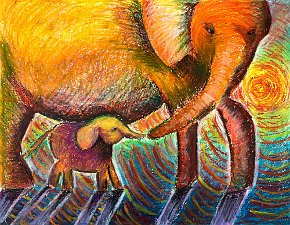 Cheung Xenia,Age 13, Hong Kong,A3 Oil pastel on paper