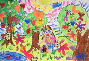 HUNG-SHING-HEI_AGE-4_PICNIC-IN-RAINFOREST_-PAINT-ON-A3-PAPER