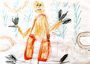 Raphael-Green-age-4-Rainforest-A4-crayon-watercolour-on-paper