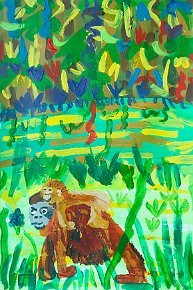 Ella-Harding-Hill-age-6-Orangutan-Jungle-A3-acrylic-on-paper-Orchard-Primary-School-London-UK4143