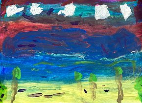 Georgia, The Land of Kenya, Acrylic paint, A4, Age 6, South Petherwin CP School, UK.jpg