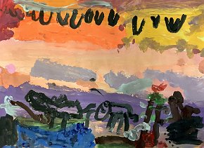 Joseph Fitch-Roy Age 6 The Snake Paint on A2 Paper