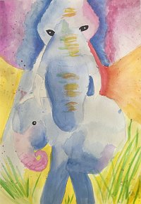 Dalila Letaief age 11 Safari Elephants A3