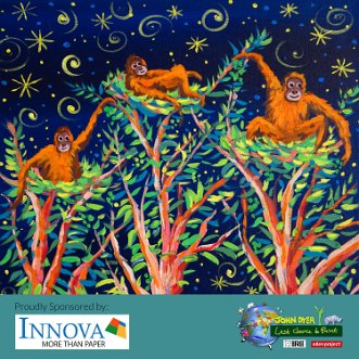 Chapter 2 'Person of the Forest, Borneo' - Proudly Sponsored by Innova Art The name orangutan means ‘Person of the Forest’. Orangutans have lost over 80% of their forests to palm oil production...